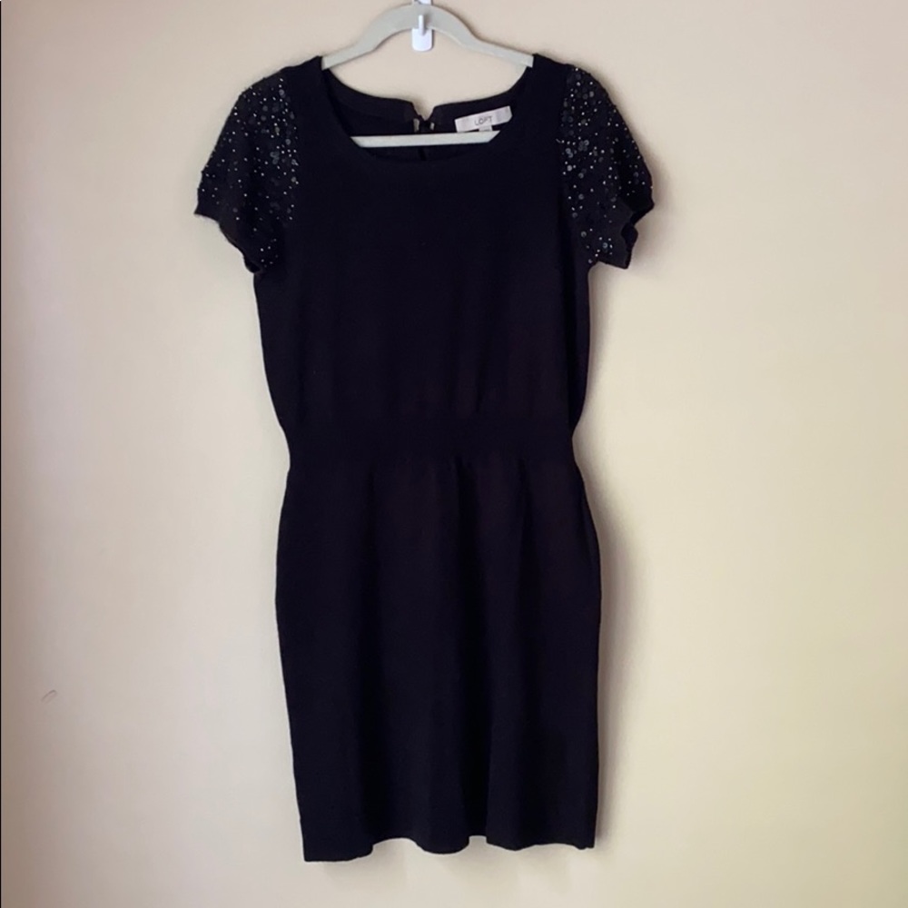 LOFT black sweater dress